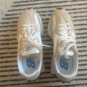 New Balance Cream and White Athletic Shoes